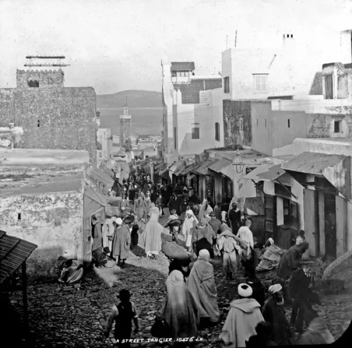 Framed Print : Street scene in Tangier, Morocco Framed Print : Street scene in Tangier, Morocco