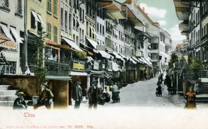 Framed Print : Street Scene, Thun Framed Print : Street Scene, Thun