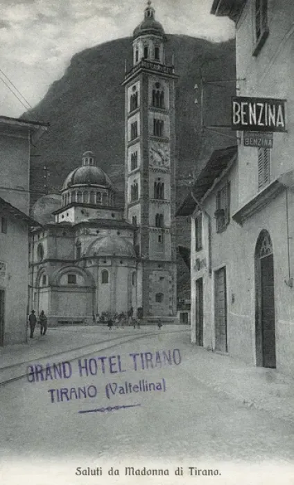 Framed Print : Street scene in Tirano, Valtellina, Italy Framed Print : Street scene in Tirano, Valtellina, Italy