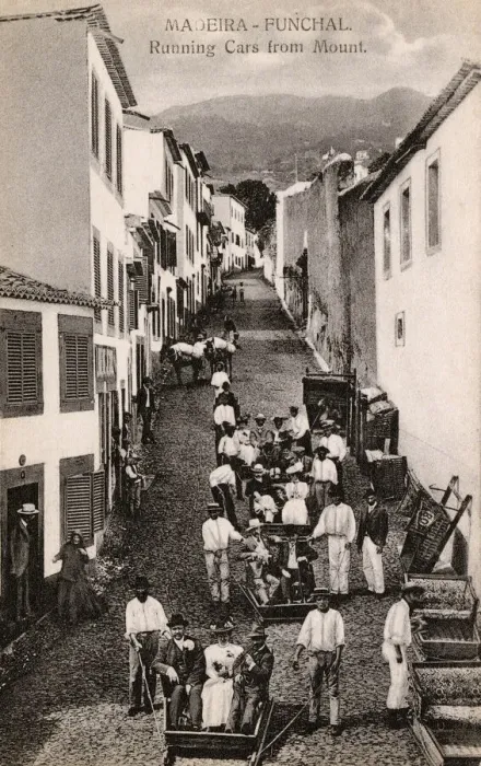 Framed Print : Street scene with tourist cars in Funchal, Madeira Framed Print : Street scene with tourist cars in Funchal, Madeira