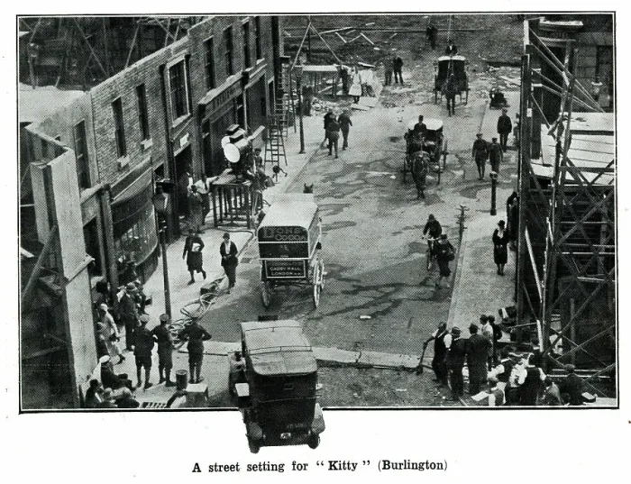 Framed Print : Street setting for film Kitty, by Burlington Studios Framed Print : Street setting for film Kitty, by Burlington Studios