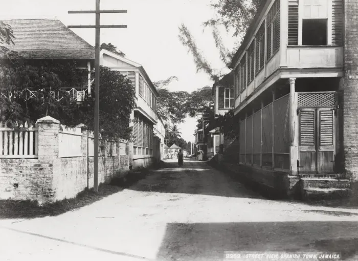 Framed Print : Street in Spanish Town, Jamaica, West Indies Framed Print : Street in Spanish Town, Jamaica, West Indies