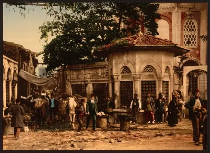 Framed Print : A street at Stamboul with fountain, Constantinople, Turkey Framed Print : A street at Stamboul with fountain, Constantinople, Turkey