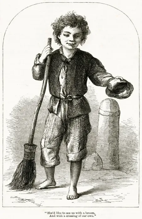 Framed Print : Street sweeper 1863