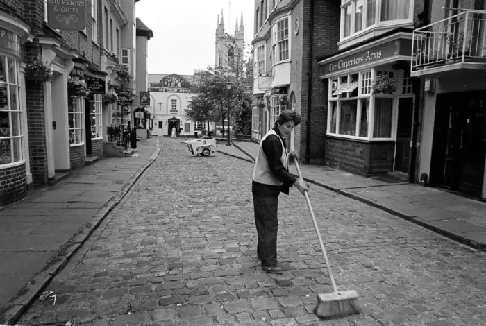 Framed Print : Street sweeper, Windsor Framed Print : Street sweeper, Windsor