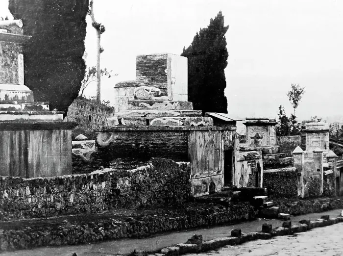 Framed Print : Street of Tombs, Pompeii, Italy, Victorian period Framed Print : Street of Tombs, Pompeii, Italy, Victorian period