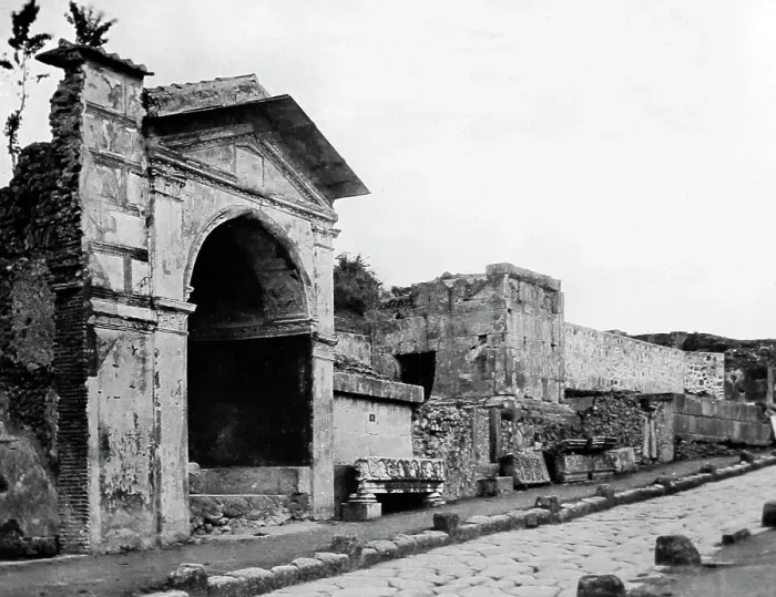 Framed Print : Street of Tombs, Pompeii, Italy, Victorian period Framed Print : Street of Tombs, Pompeii, Italy, Victorian period