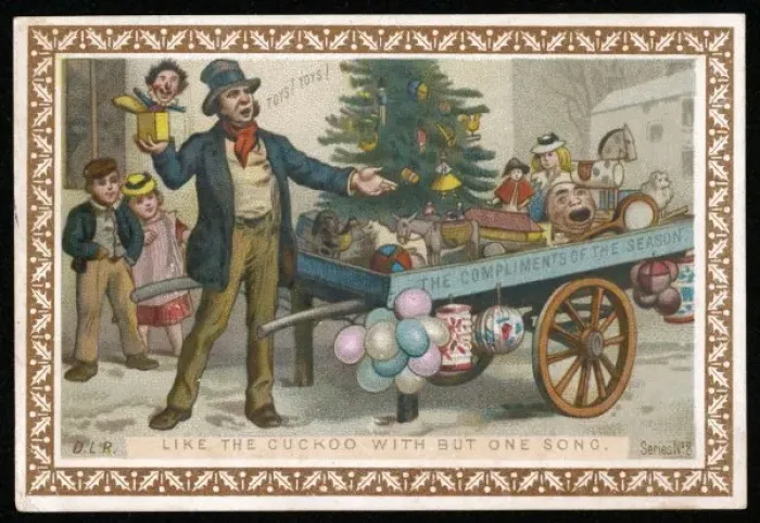 Framed Print : Street Toy Seller C1870 Framed Print : Street Toy Seller C1870