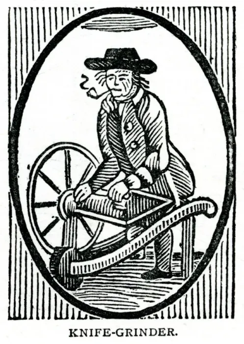 Framed Print : Street trade - knife grinder Framed Print : Street trade - knife grinder