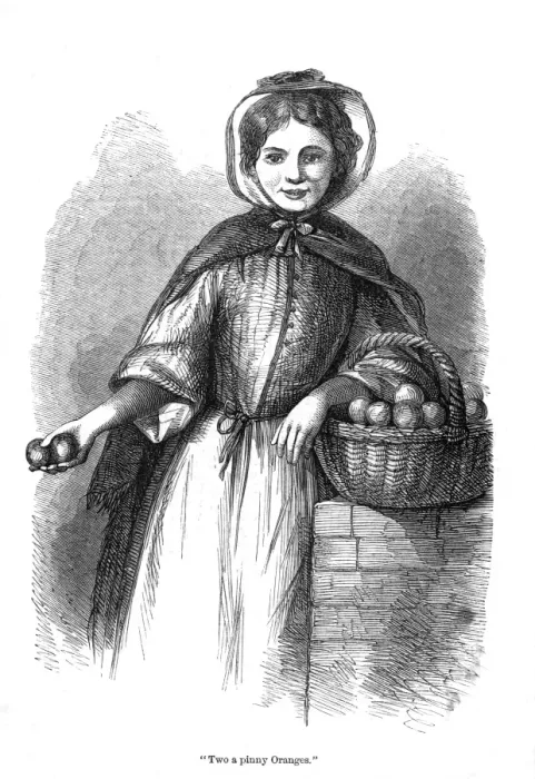 Framed Print : Street trade: London orange seller, 1863 Framed Print : Street trade: London orange seller, 1863