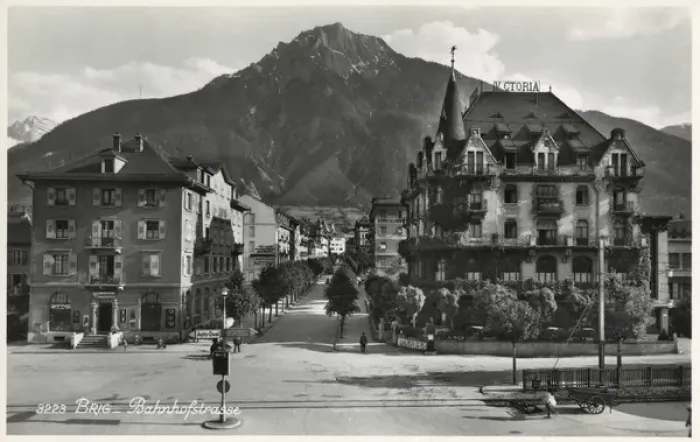 Framed Print : Street view in Brigue (Brig), Switzerland Framed Print : Street view in Brigue (Brig), Switzerland