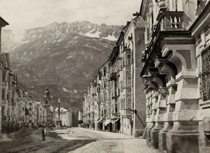 Framed Print : Street view, Innsbruck, Austria Framed Print : Street view, Innsbruck, Austria