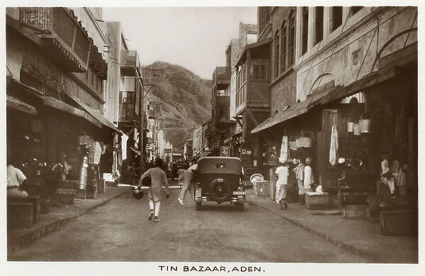 Street view, Tin Bazaar, Aden