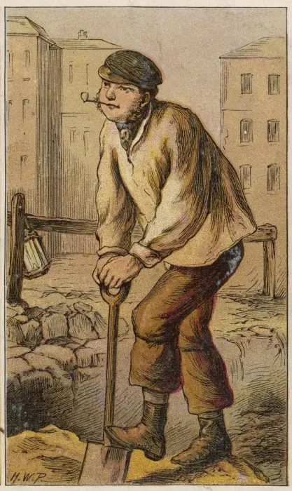 Framed Print : Navvy. London characters : if the streets of London were paved with gold, the navigator Framed Print : Navvy. London characters : if the streets of London were paved with gold, the navigator