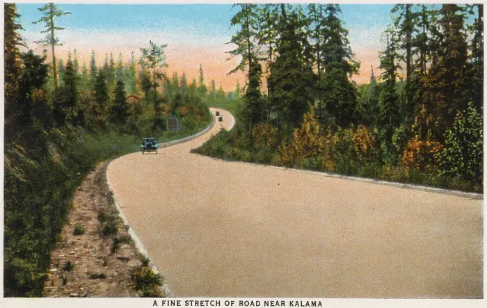 Framed Print : Stretch of road near Kalama, Pacific Highway, USA Date: 1929 Framed Print : Stretch of road near Kalama, Pacific Highway, USA Date: 1929