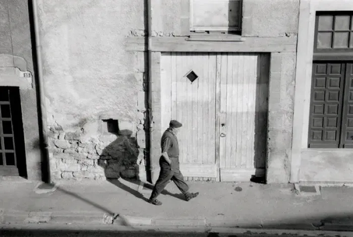 Framed Print : Striding man, rural France Framed Print : Striding man, rural France