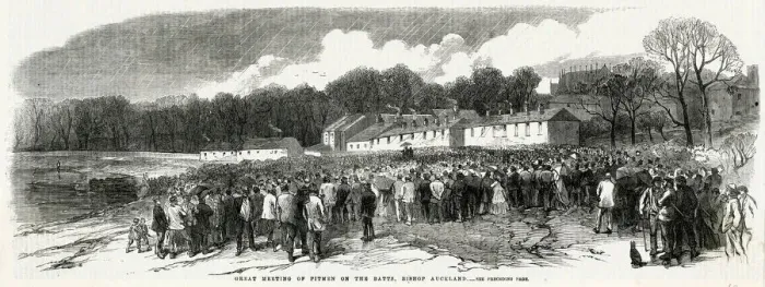 Framed Print : Strike of colliers in Durham 1863 Framed Print : Strike of colliers in Durham 1863