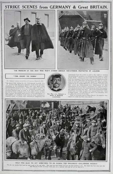 Framed Print : Strike scenes in Germany and Britain Framed Print : Strike scenes in Germany and Britain