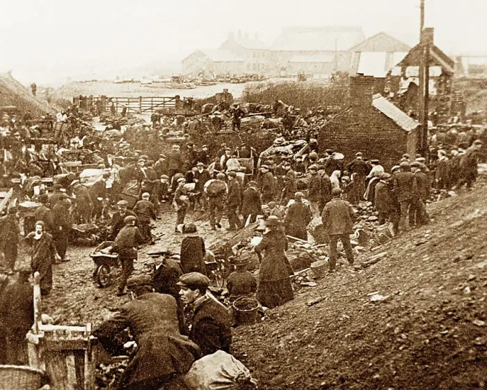 Framed Print : Striking miners at a coal mine Framed Print : Striking miners at a coal mine