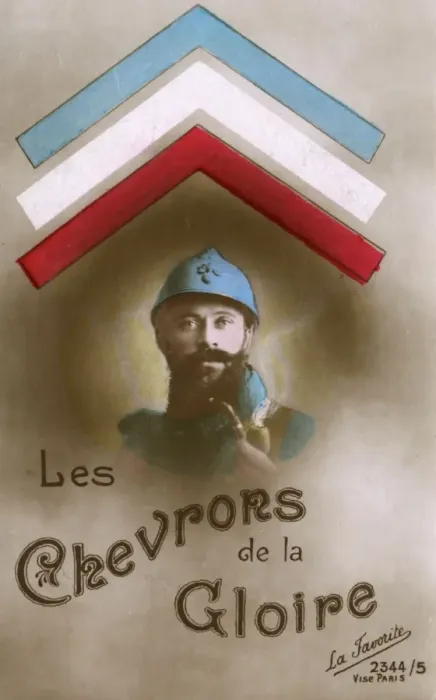 Framed Print : The Stripes / Chevrons of Glory - earned by a French Soldier Framed Print : The Stripes / Chevrons of Glory - earned by a French Soldier