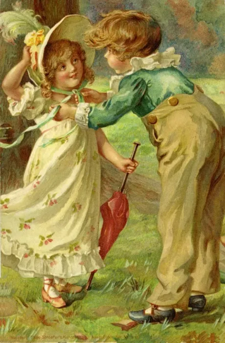 Framed Print : Stroefer. Boy & girl. Harriet Bennett c. 1902. jpg Framed Print : Stroefer. Boy & girl. Harriet Bennett c. 1902. jpg