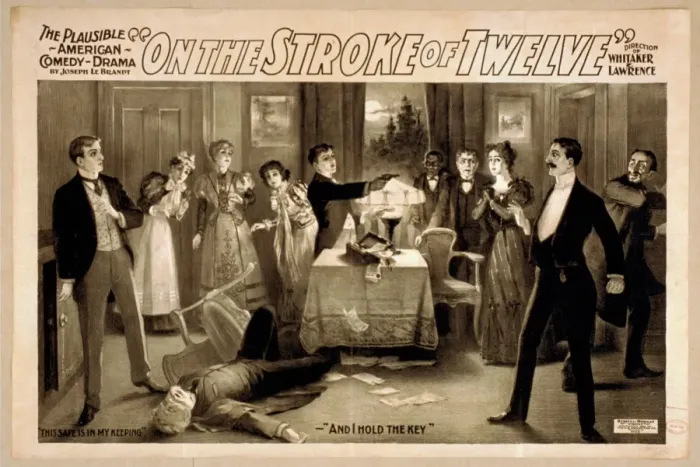 Framed Print : On the stroke of twelve the plausible American comedy drama Framed Print : On the stroke of twelve the plausible American comedy drama