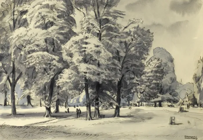 Framed Print : Strolling in a park Framed Print : Strolling in a park