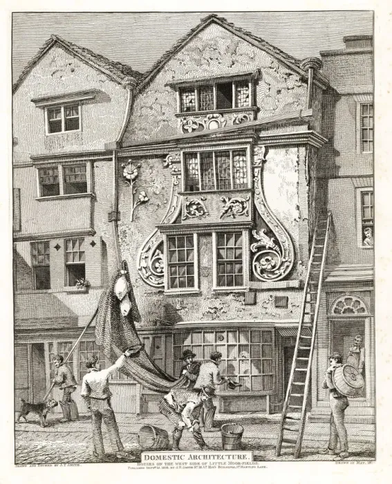 Framed Print : Stuart Houses in the Foliated Style Framed Print : Stuart Houses in the Foliated Style