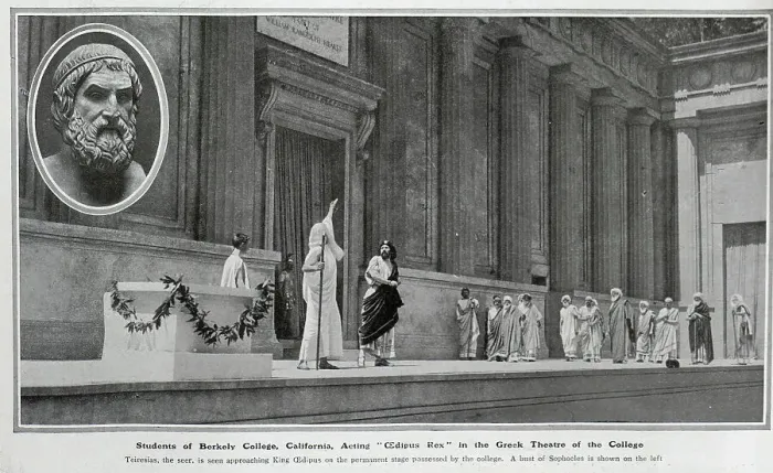Framed Print : Students of Berkely College, Acting Oedipus Rex Framed Print : Students of Berkely College, Acting Oedipus Rex