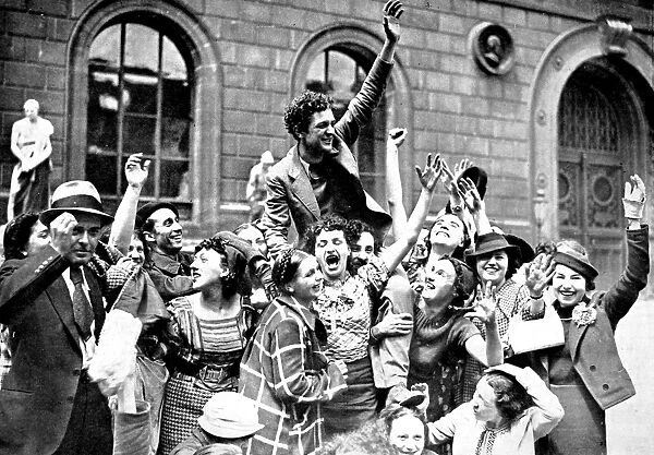 Students celebrating the winner of the Prix de Rome, Paris