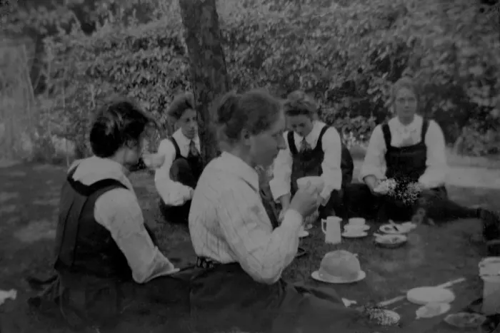 Framed Print : Students on a picnic Framed Print : Students on a picnic