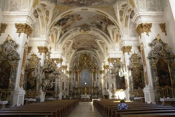 Studienkirche interior, Dillingen, Bavaria, Germany