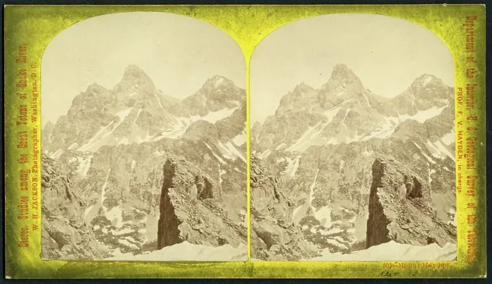 Framed Print : Studies among the Great Tetons of Snake River, (1872) Framed Print : Studies among the Great Tetons of Snake River, (1872)