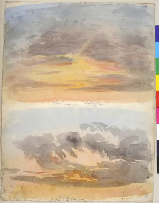 Framed Print : Two Studies of Sunsets Framed Print : Two Studies of Sunsets