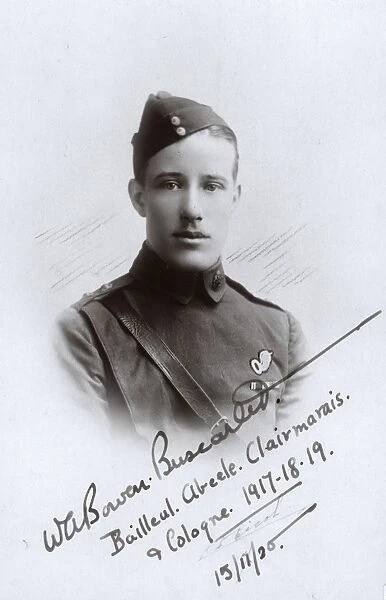 Studio photo, young man in RFC uniform, WW1
