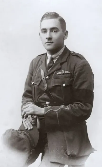Framed Print : Studio photo, young man in RFC uniform, WW1 Framed Print : Studio photo, young man in RFC uniform, WW1