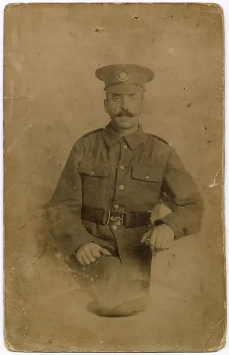 Framed Print : Studio portrait of a soldier, WW1 Date: circa 1914-1918 Framed Print : Studio portrait of a soldier, WW1 Date: circa 1914-1918