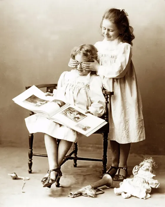 Framed Print : Studio potrait of children Framed Print : Studio potrait of children