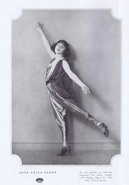 A study of Anita Elson, in her dance number The Shadow Man