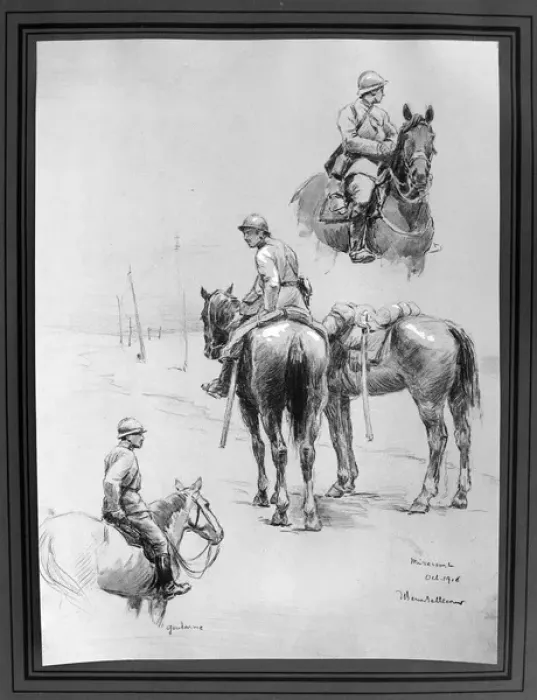 Framed Print : A study of French Cavalry at Mirimont Framed Print : A study of French Cavalry at Mirimont