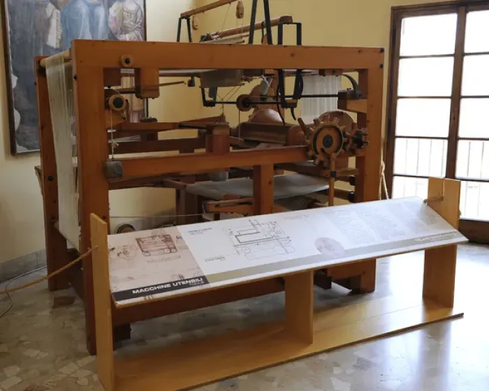 Framed Print : Study of Leonardo da Vinci. Mechanical loom. 15th century Framed Print : Study of Leonardo da Vinci. Mechanical loom. 15th century