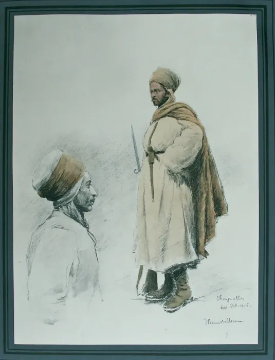 Framed Print : Study of two Moroccan soldiers at Chingnolles Framed Print : Study of two Moroccan soldiers at Chingnolles