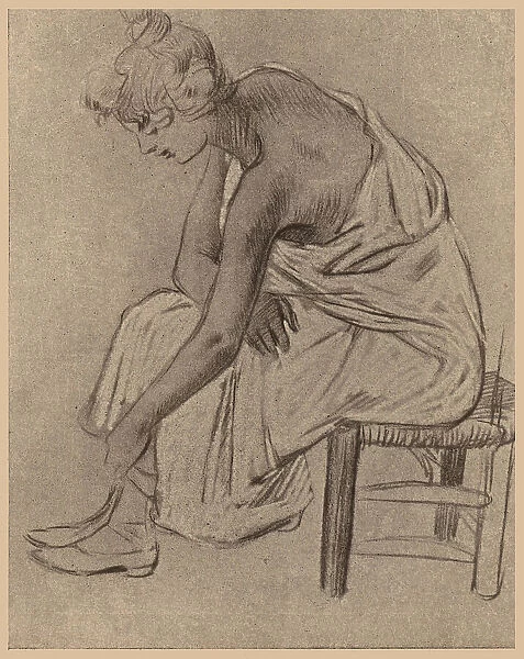 Study Of A Woman Dressing