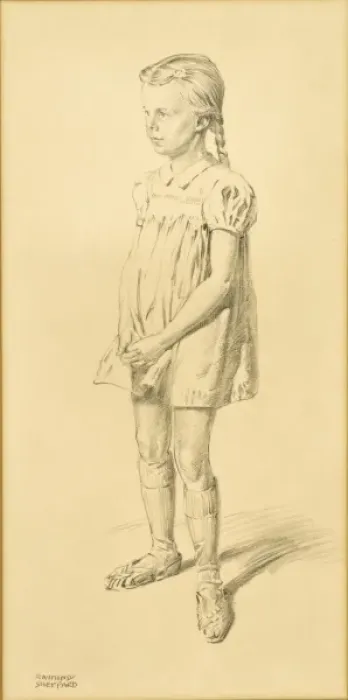 Framed Print : Study of a Young Girl