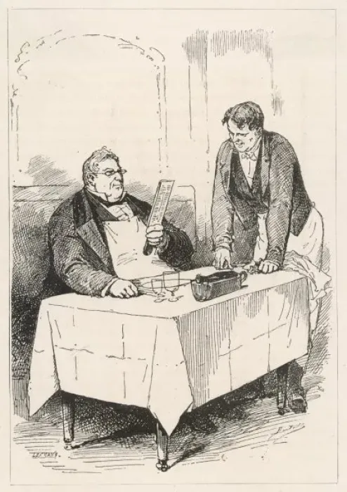 Framed Print : Studying Paris Menu 1874 Framed Print : Studying Paris Menu 1874