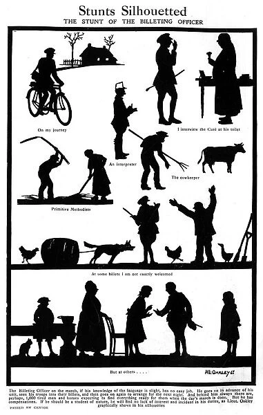 Stunts silhouetted by H. L. Oakley