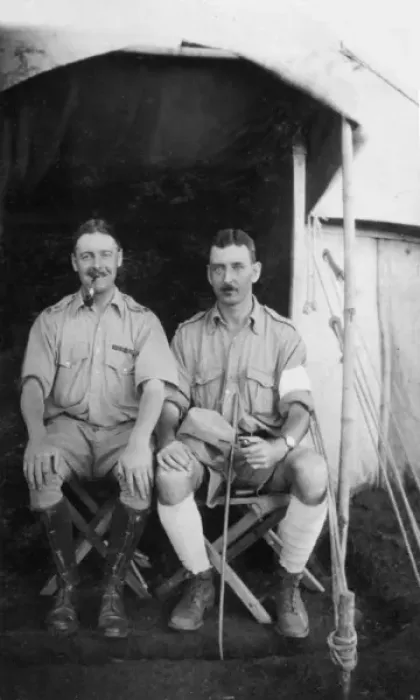 Framed Print : Styles Webb and NP Jewell at Maktau Camp, Kenya, WW1 Framed Print : Styles Webb and NP Jewell at Maktau Camp, Kenya, WW1