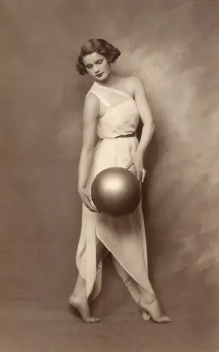 Framed Print : Stylish girl posing with ball Framed Print : Stylish girl posing with ball