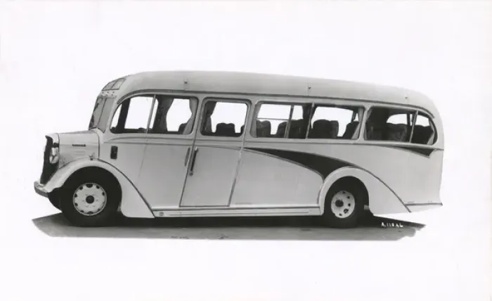 Framed Print : Stylish late1930s Bedford coach - custom body work Framed Print : Stylish late1930s Bedford coach - custom body work