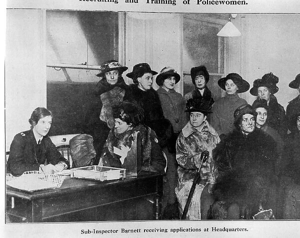 Sub-Inspector Barnett with women applicants